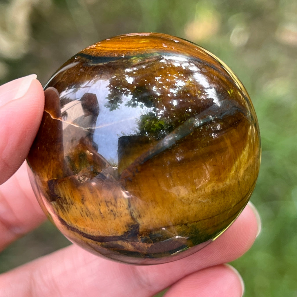 Ochi de tigru sfera model 1, pietre semipretioase - druzy.ro 2 