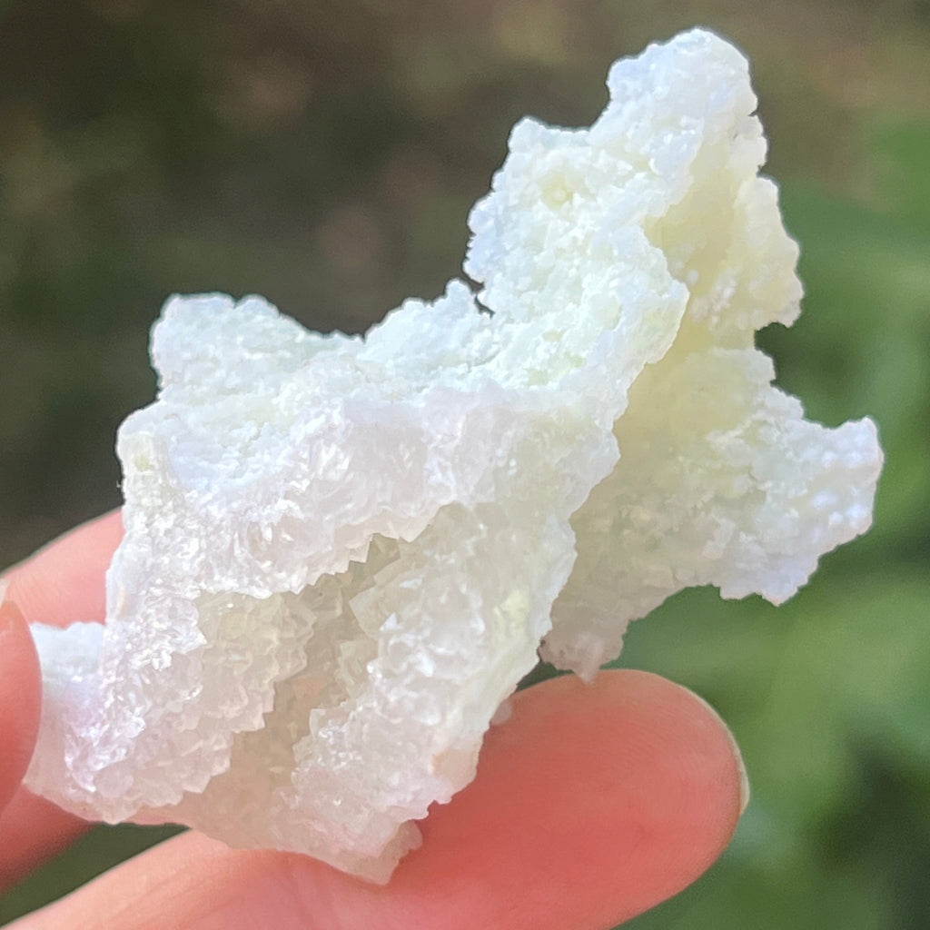 Agat albastru dantelat/ calcedonie Malawi mini m12, pietre semipretioase - druzy.ro 1 
