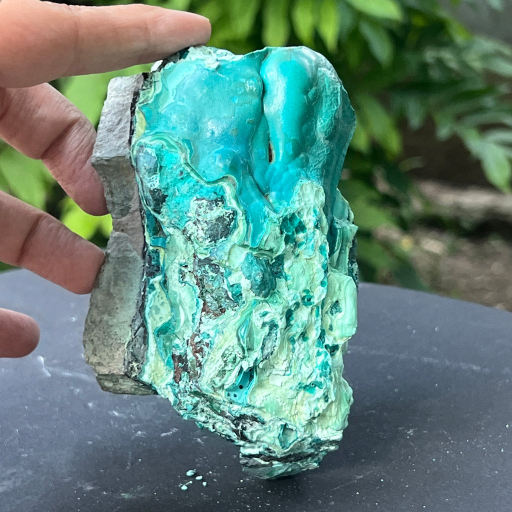 Cluster crisocola botrioidală model 7 din Congo, pietre semipretioase - druzy.ro 3 