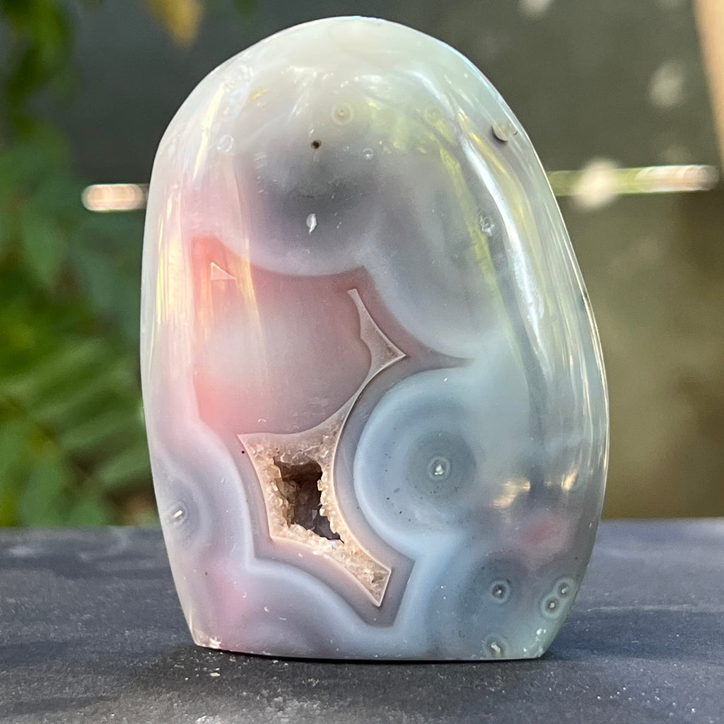 Sculptura agat de Botswana, agat river, unicat | Model 5, pietre semipretioase - druzy.ro 4 