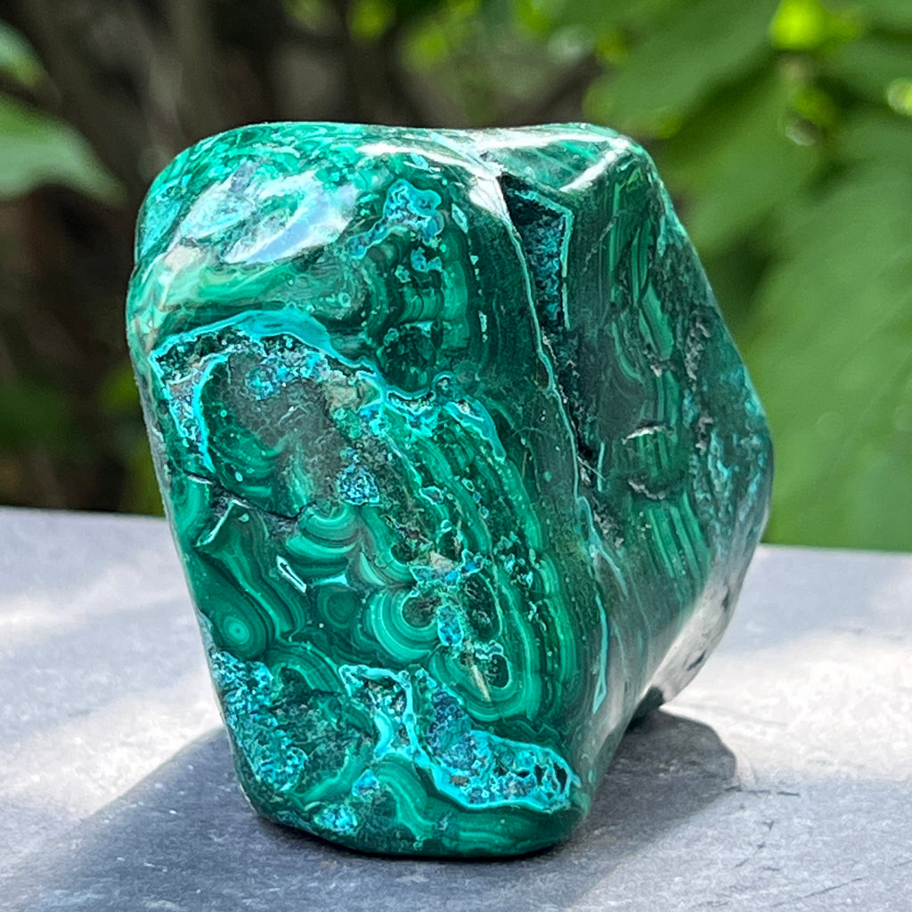 Malacola malachit cu crisocola piatra polisata model 2, pietre semipretioase - druzy.ro 5 