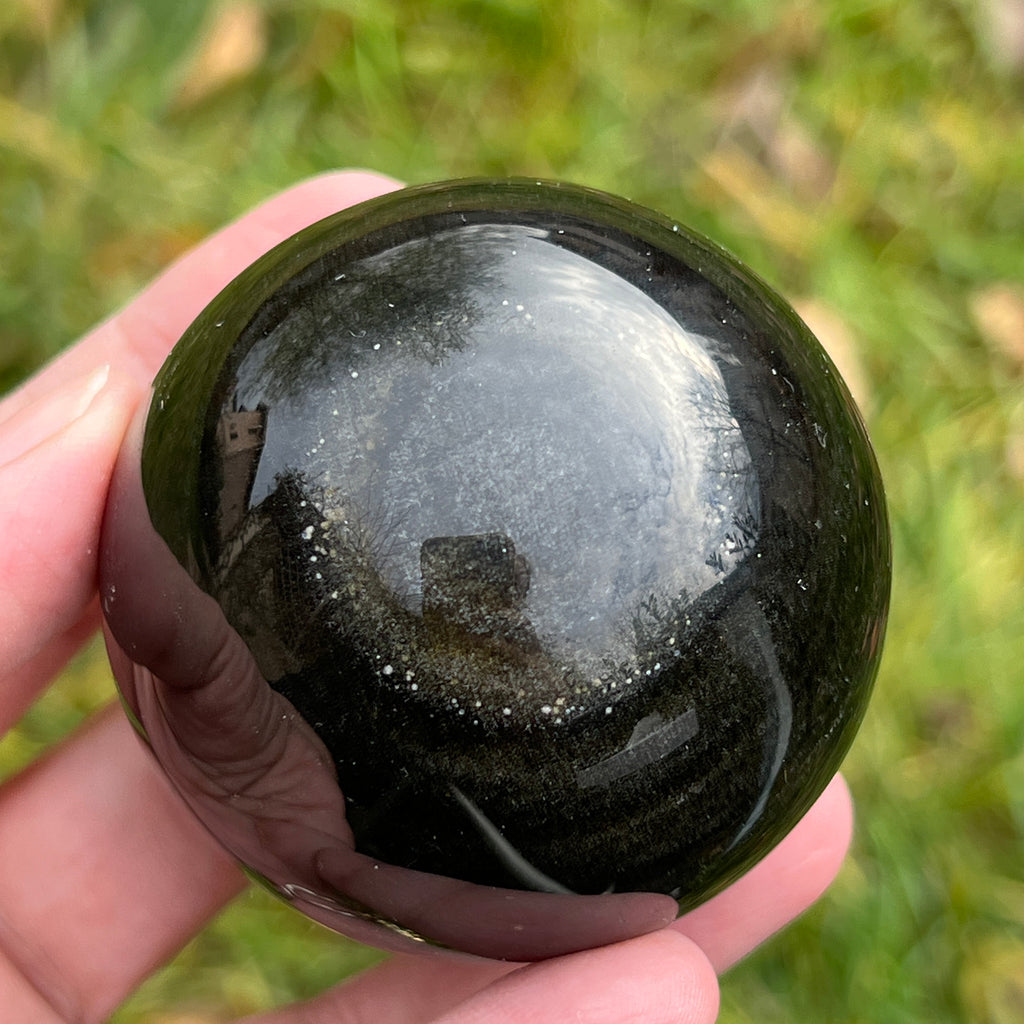 Sfera obsidian model 1, pietre semipretioase - druzy.ro 10 