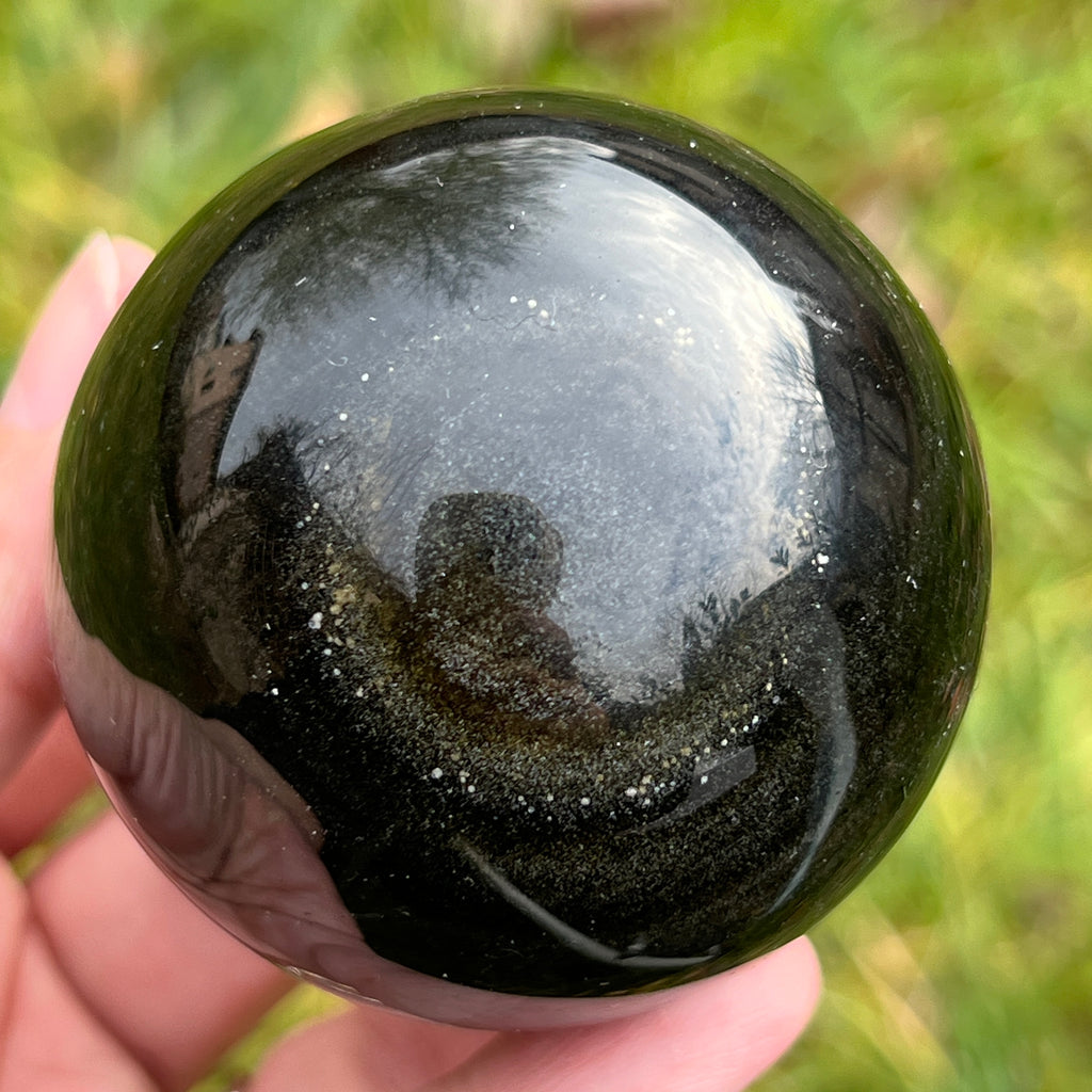 Sfera obsidian model 1, pietre semipretioase - druzy.ro 5 