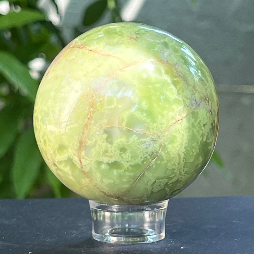 Sfera Opal verde model 4, pietre semipretioase - druzy.ro 6 
