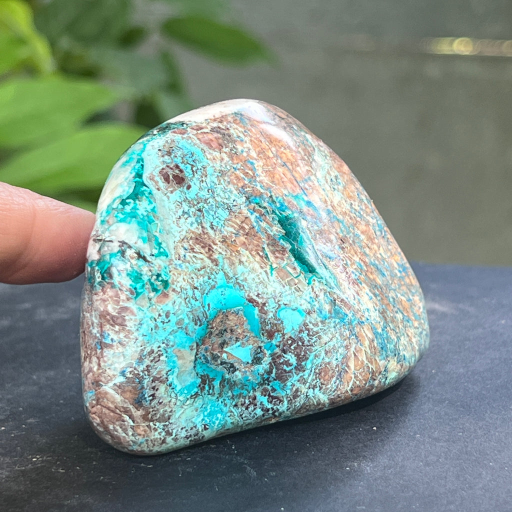 Shattuckite forma libera/palmstone m14, pietre semipretioase - druzy.ro 2 