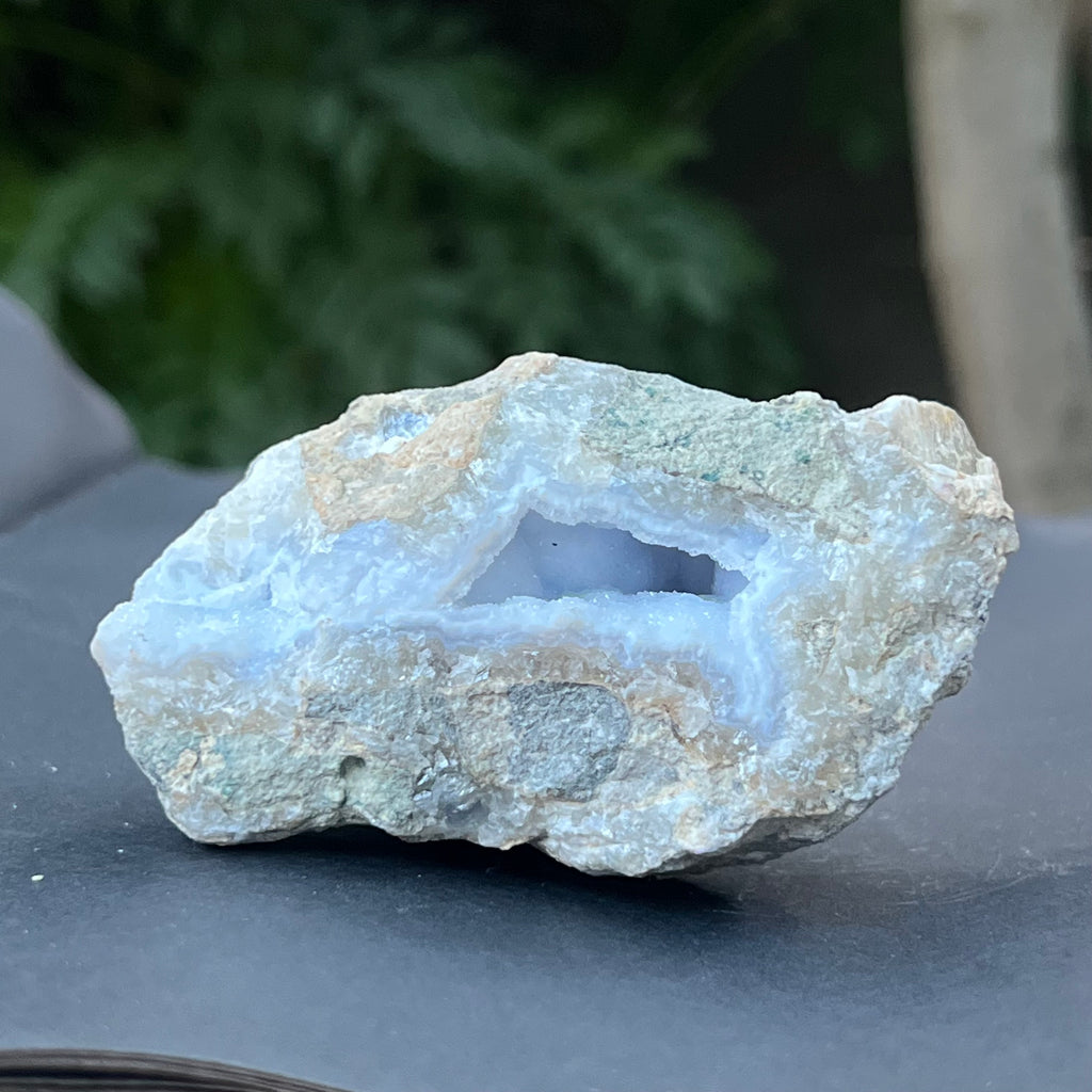 Calcedonie albastra /blue lace/ agat albastru piatra bruta m11, druzy.ro, pietre semipretioase 5