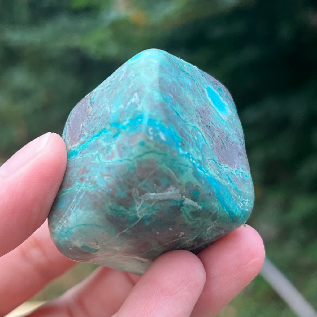 Shattuckite forma libera/palmstone m6, druzy.ro, pietre semipretioase 12