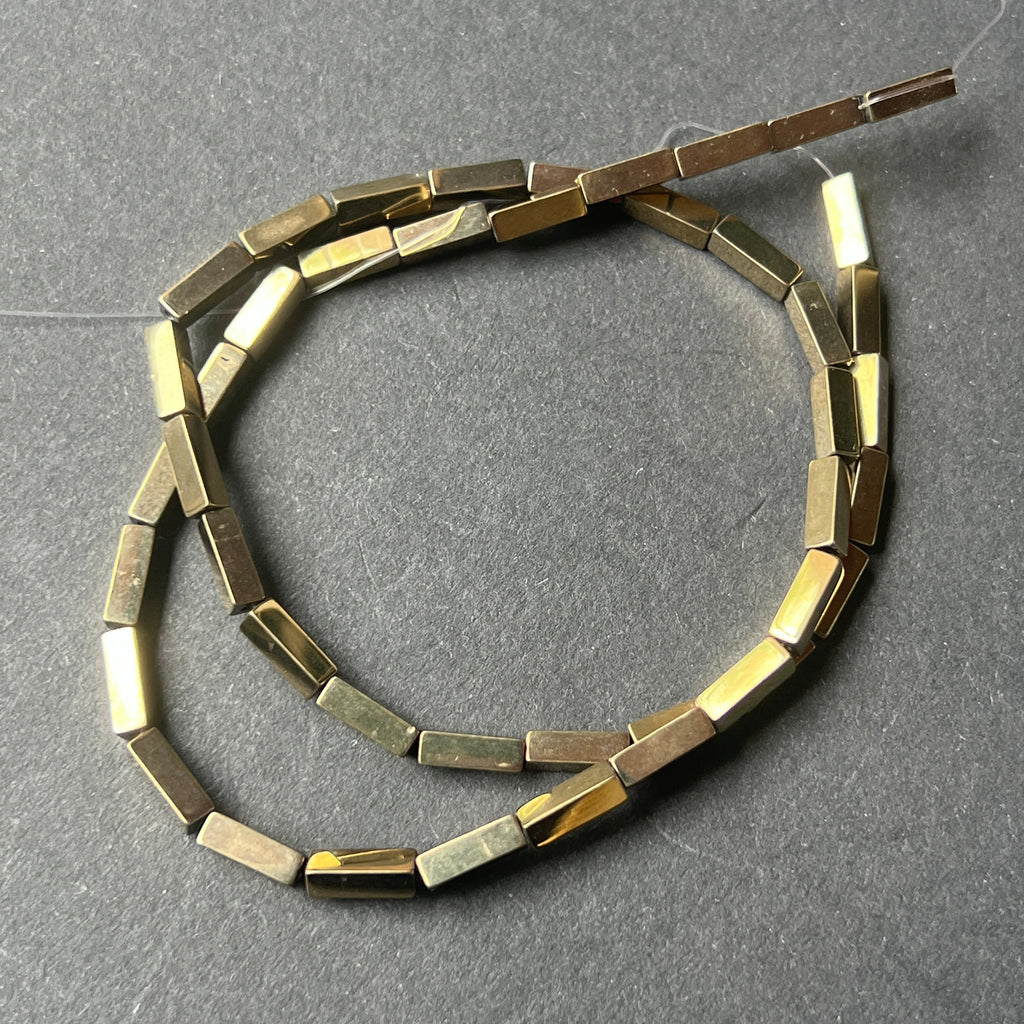 Sirag margele pietre semipretioase HEMATIT BRICK BRONZ, pietre semipretioase - druzy.ro 2 