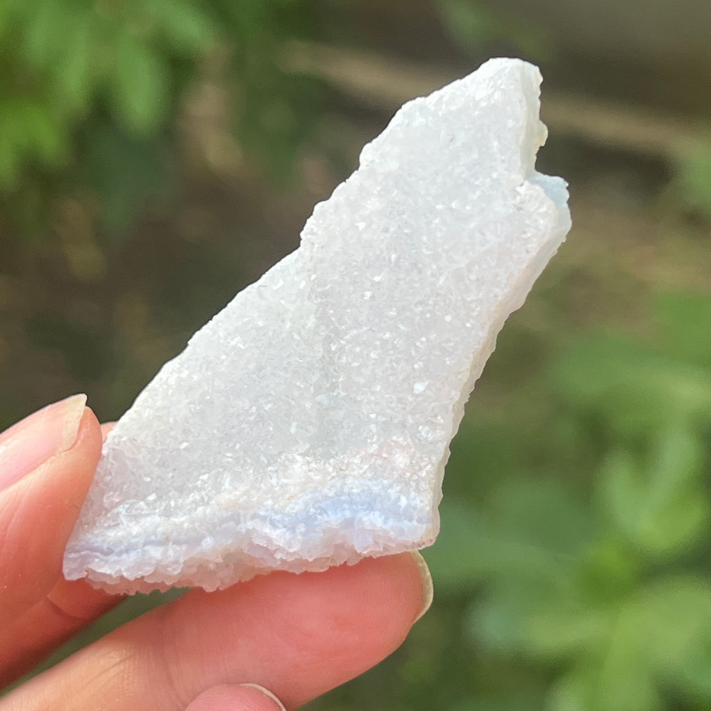 Agat albastru dantelat/ calcedonie Malawi mini m14, pietre semipretioase - druzy.ro 3 