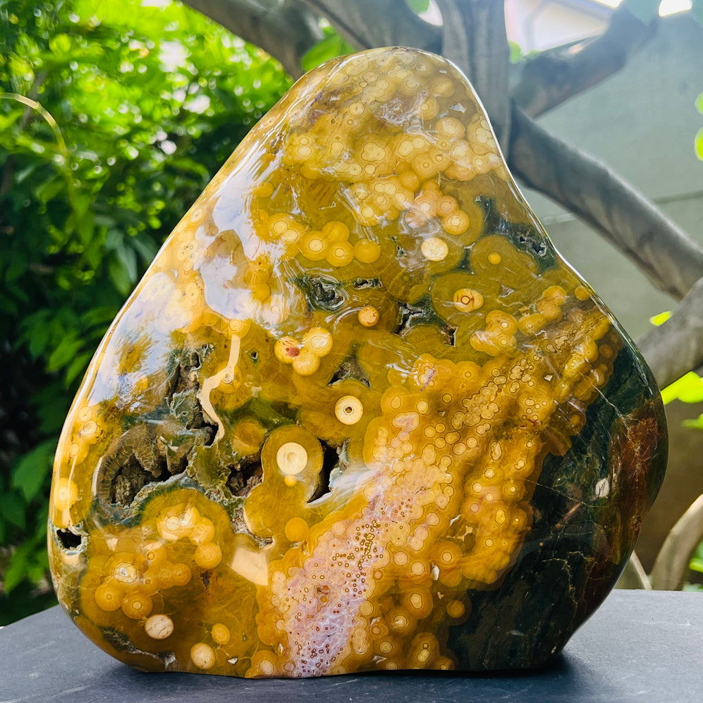 Sculptura jasp ocean forma libera | Model  XL2, pietre semipretioase - druzy.ro 1 