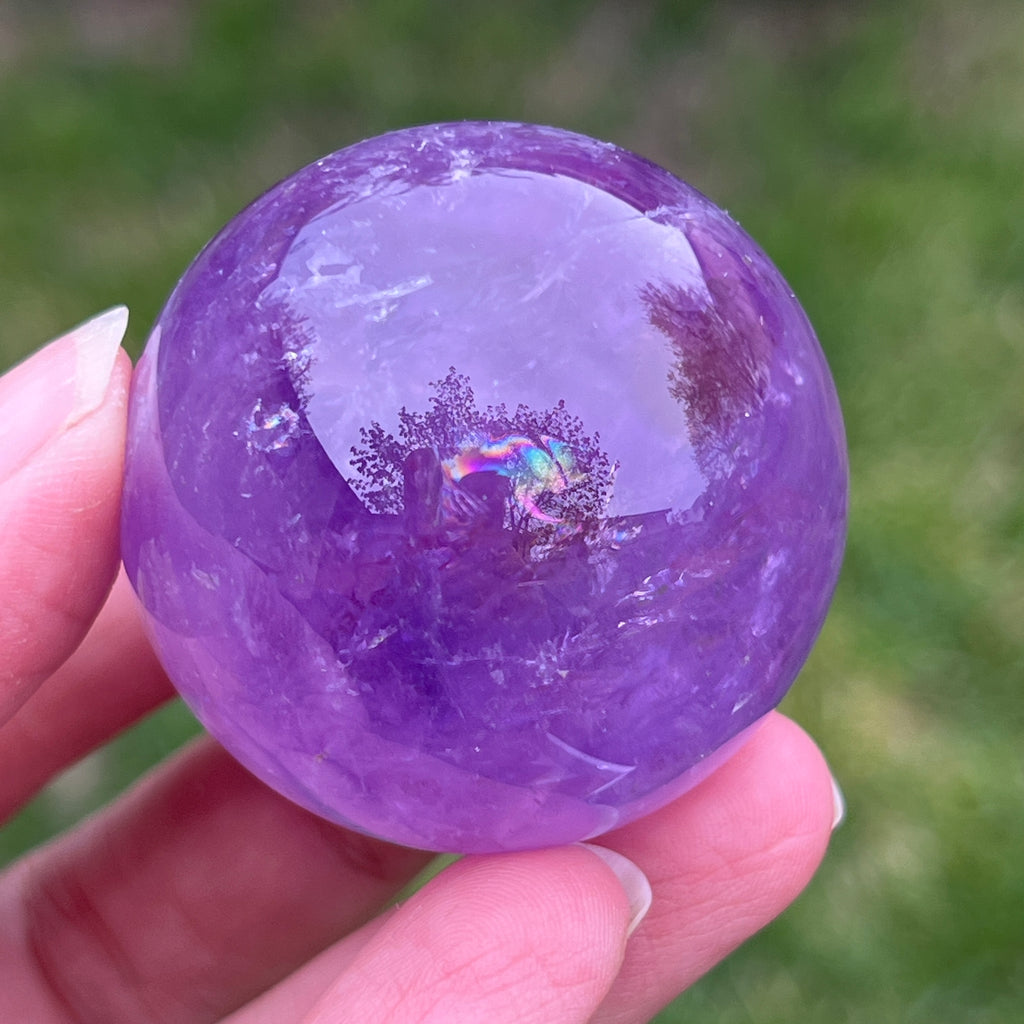 Sfera ametist AA din Brazilia model 9, pietre semipretioase - druzy.ro 2 