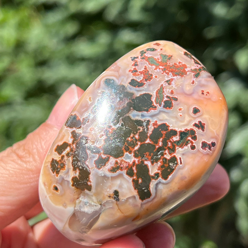 Agat de Botswana palm stone m8, druzy.ro, cristale 5