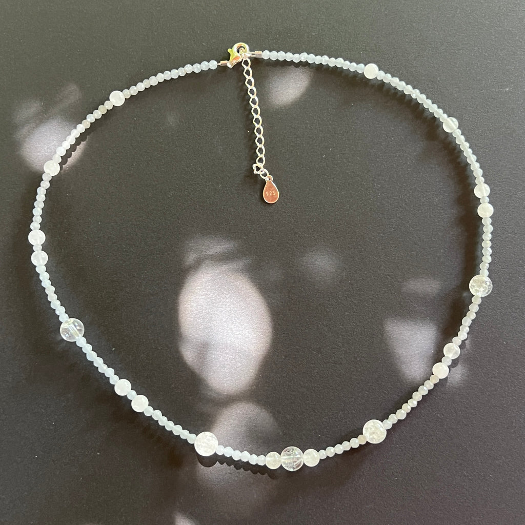 Colier angelit Celestia#71, pietre semipretioase - druzy.ro 3 