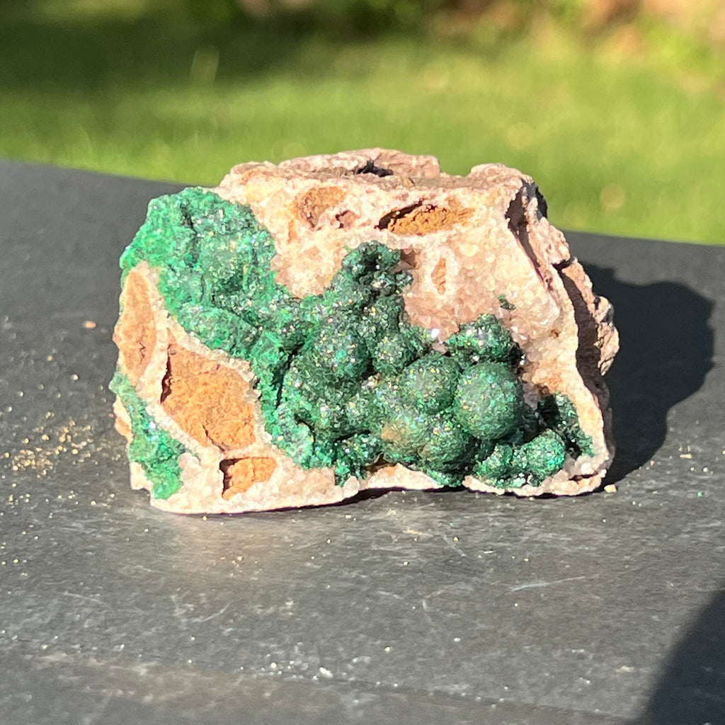 Malachit in matrix cuart si dolomit din Congo model 5, pietre semipretioase - druzy.ro 1