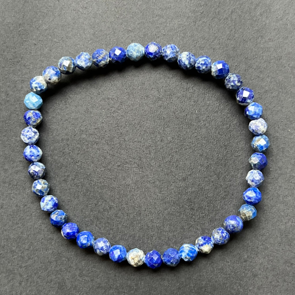 Bratara lapis lazuli fatetata 5 mm, pietre semipretioase - druzy.ro 2 