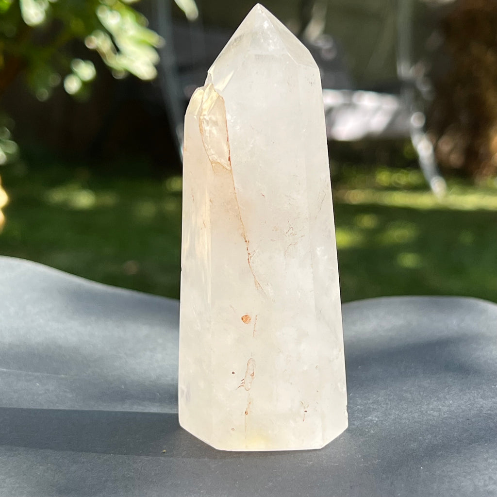 Obelisc/varf/generator cristal de stanca/cuart incolor Africa Af5/ m6, druzy.ro, cristale 1