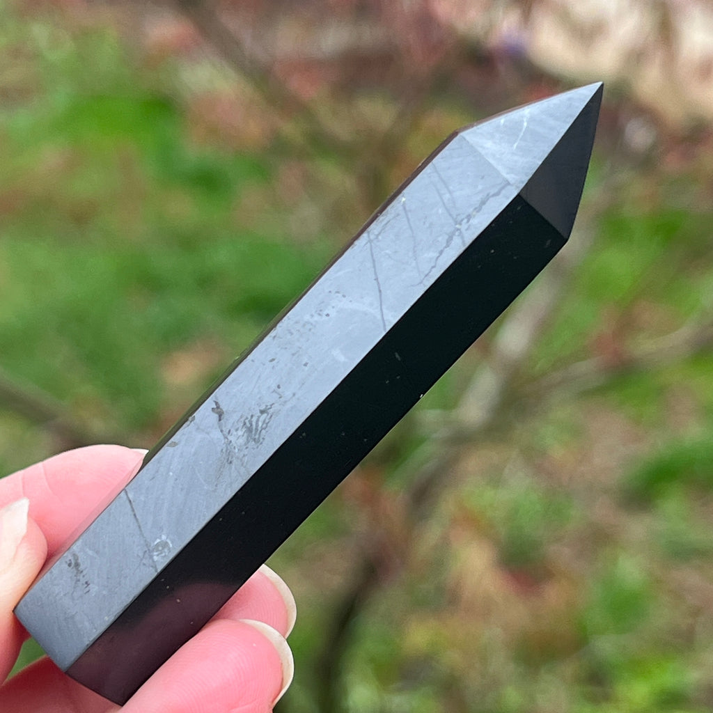 Obliesc shungit polisat 8 cm, pietre semipretioase - druzy.ro 3 