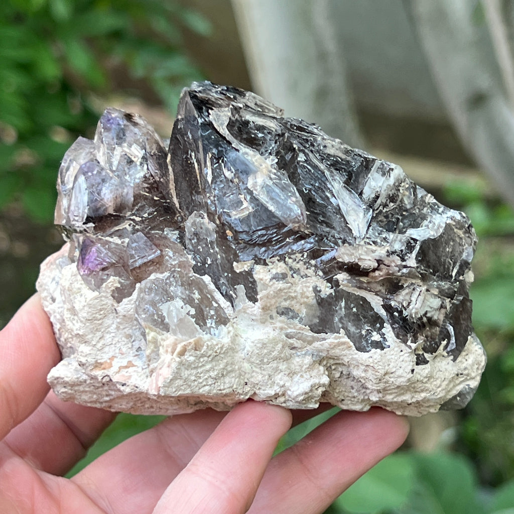 Cuart fumuriu generator/varf mina Brandberg | Model L4, pietre semipretioase - druzy.ro 3 