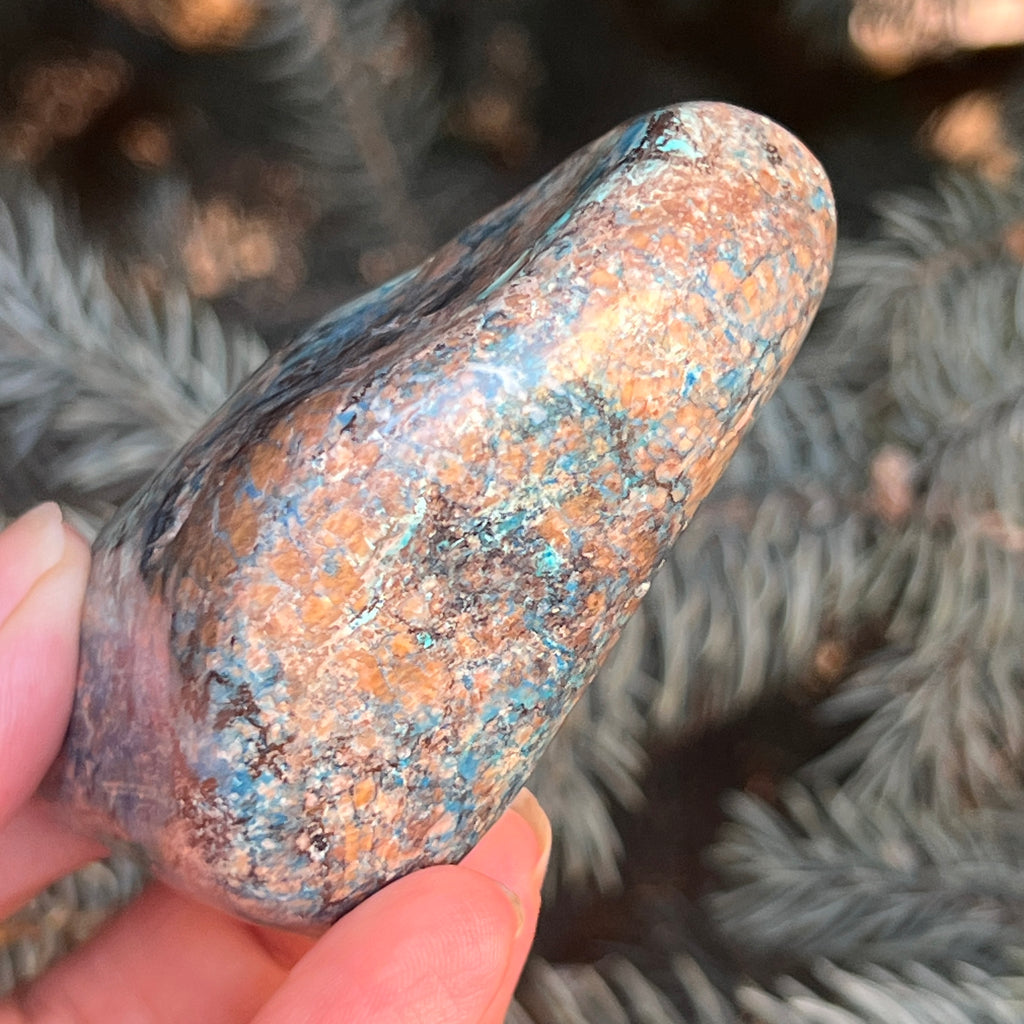 Shattuckite forma libera/palmstone m15, pietre semipretioase - druzy.ro 11 