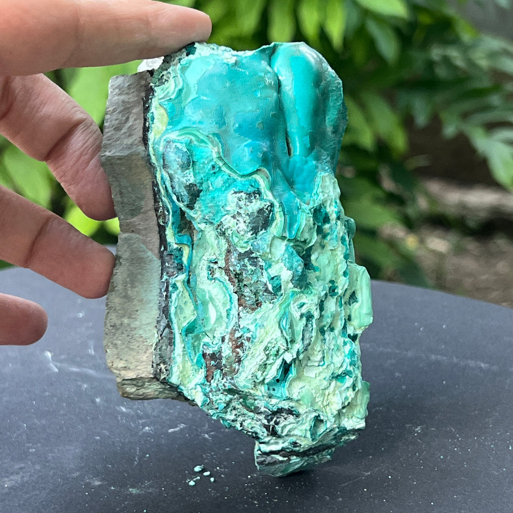 Cluster crisocola botrioidală model 7 din Congo, pietre semipretioase - druzy.ro 4 