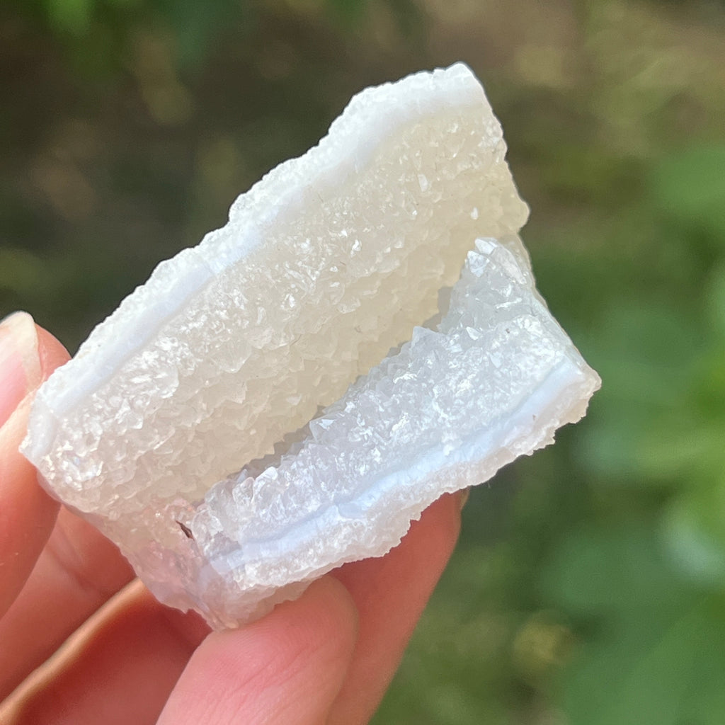 Agat albastru dantelat/ calcedonie Malawi mini m9, pietre semipretioase - druzy.ro 4 