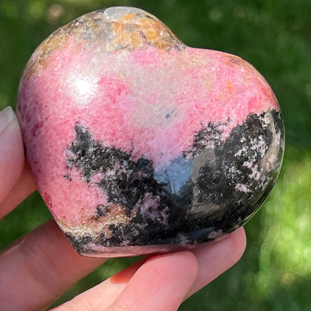 Inima rodonit Madagascar model 2, pietre semipretioase - druzy.ro 1 
