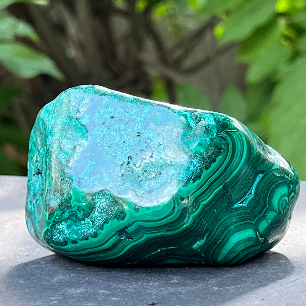 Malacola malachit cu crisocola piatra polisata model 2, pietre semipretioase - druzy.ro 3 