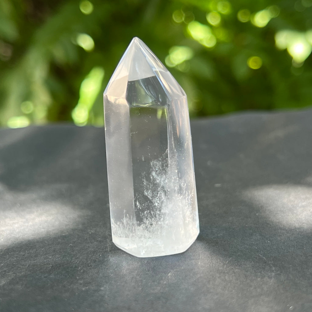 Obelisc/varf cuart de stanca/cuart incolor mini m10, druzy.ro, cristale 1