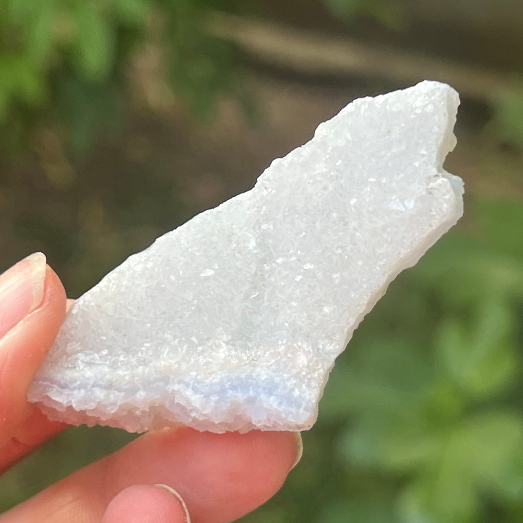 Agat albastru dantelat/ calcedonie Malawi mini m14, pietre semipretioase - druzy.ro 2 