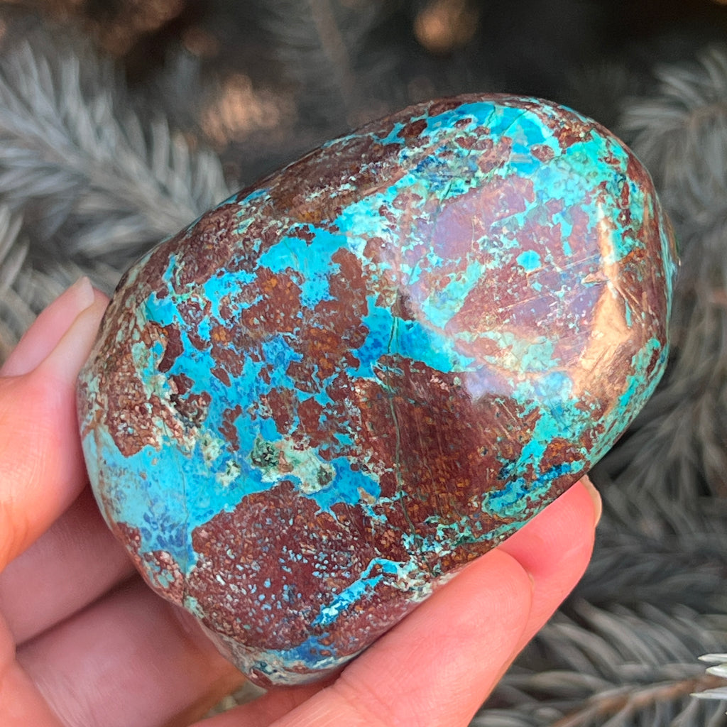Shattuckite forma libera/palmstone m13, pietre semipretioase - druzy.ro 3 