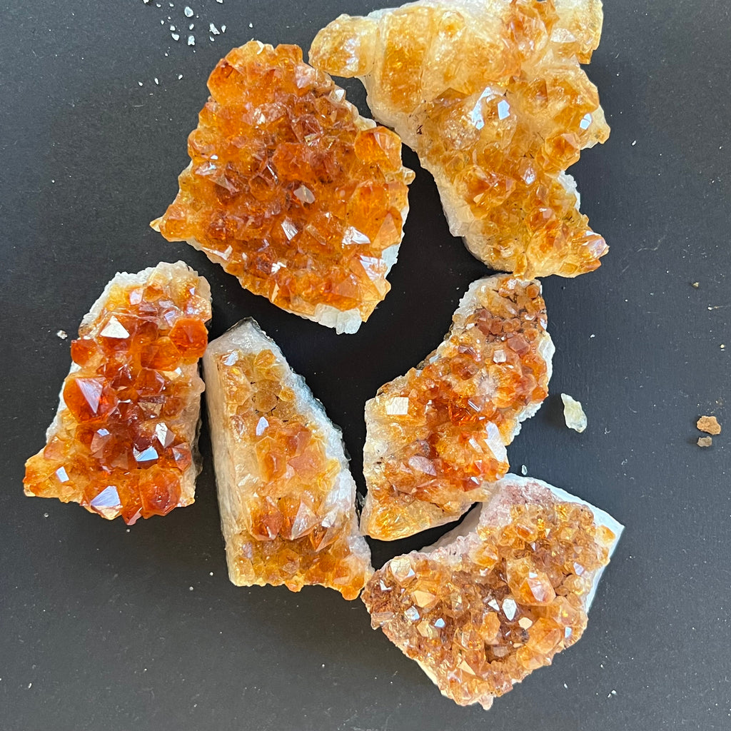 Cluster citrin 6-7 cm, piatra bruta citrin, druzy.ro, cristale 2