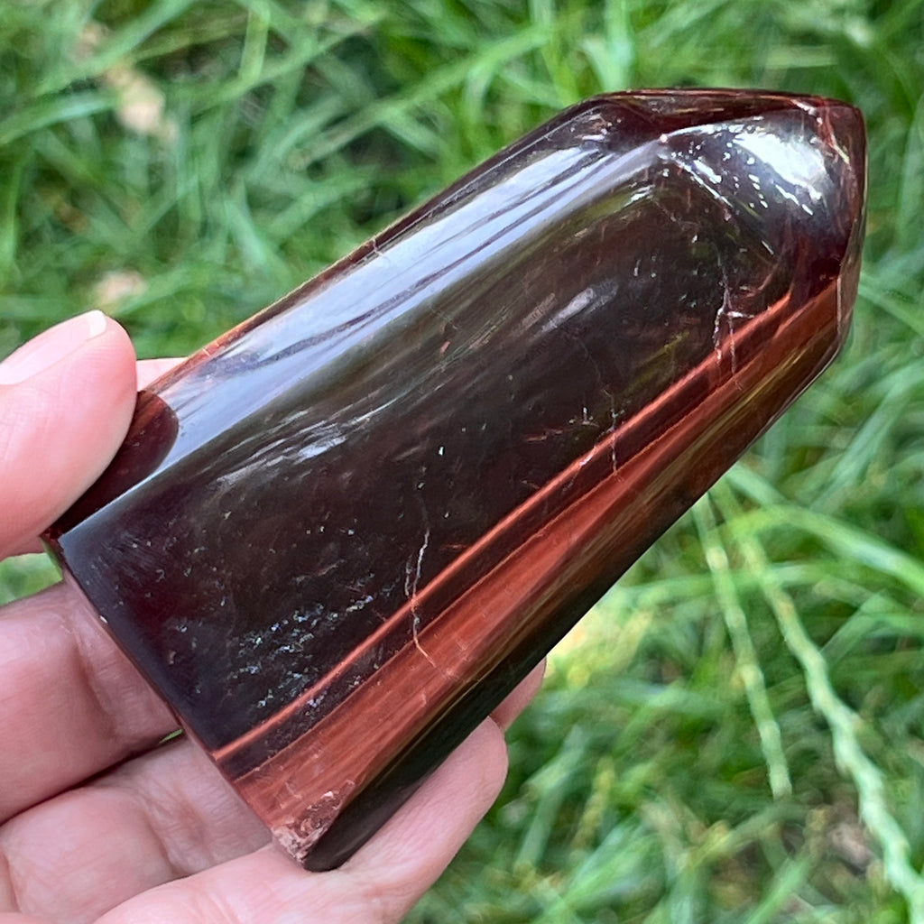 Ochi de tigru varf/generator model 1, pietre semipretioase - druzy.ro 6 