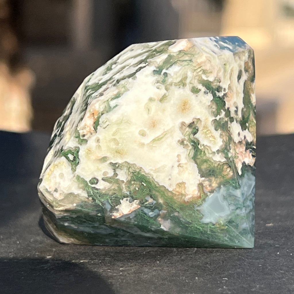 Agat muschi / moss diamant model 3, druzy.ro, cristale 2