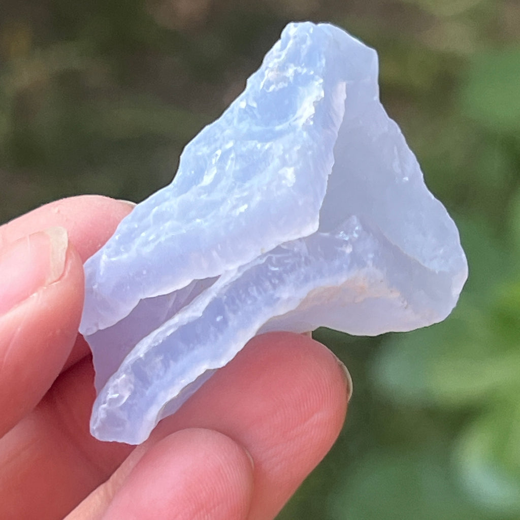 Agat albastru dantelat/ calcedonie Malawi mini m15, pietre semipretioase - druzy.ro 1 