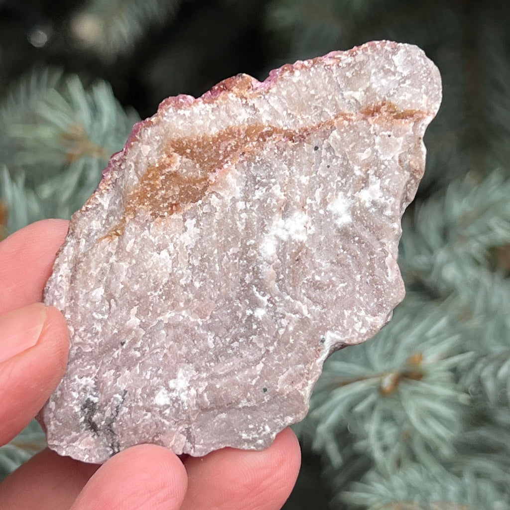 Dolomit roz Salrose insertii malachit piatra bruta m31, druzy.ro, cristale 4