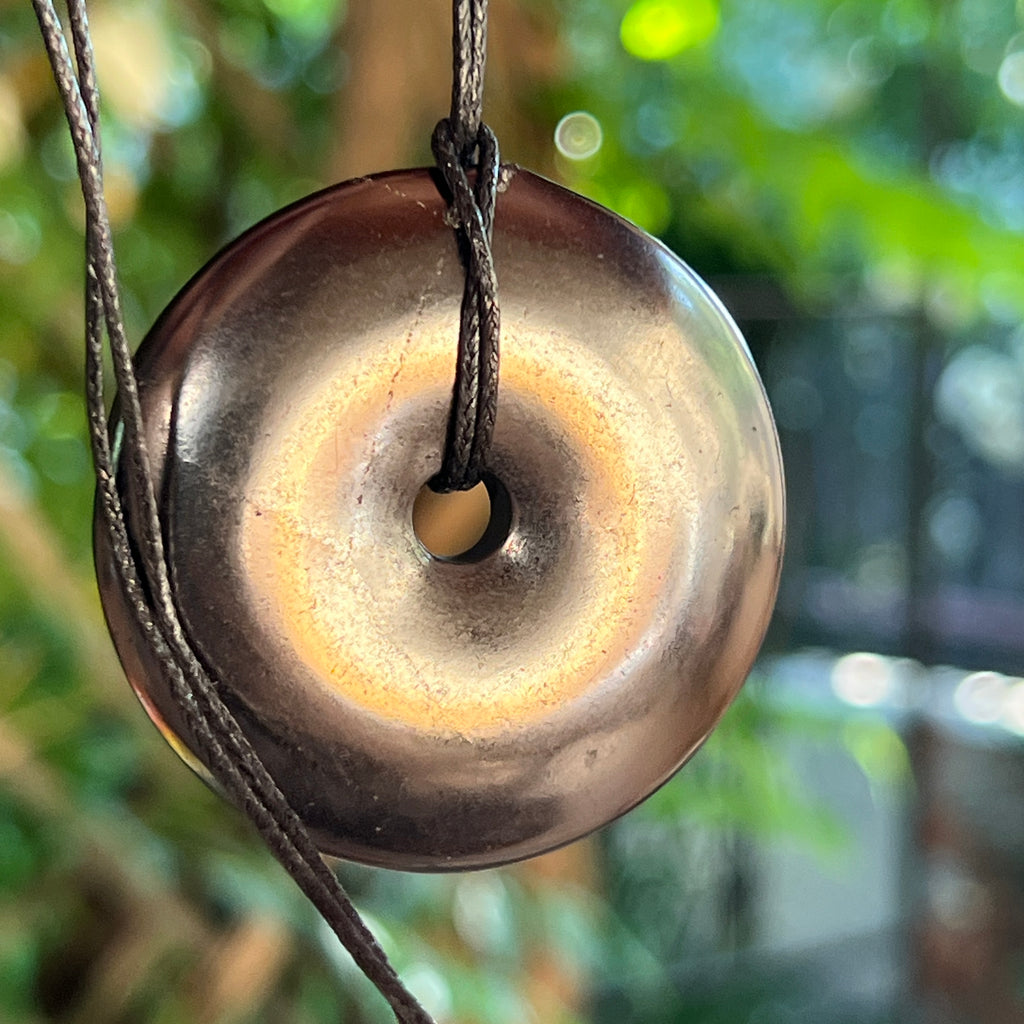 Pandantiv piatra pi din shungit DONUT 5 cm, pietre semipretioase - druzy.ro 1 