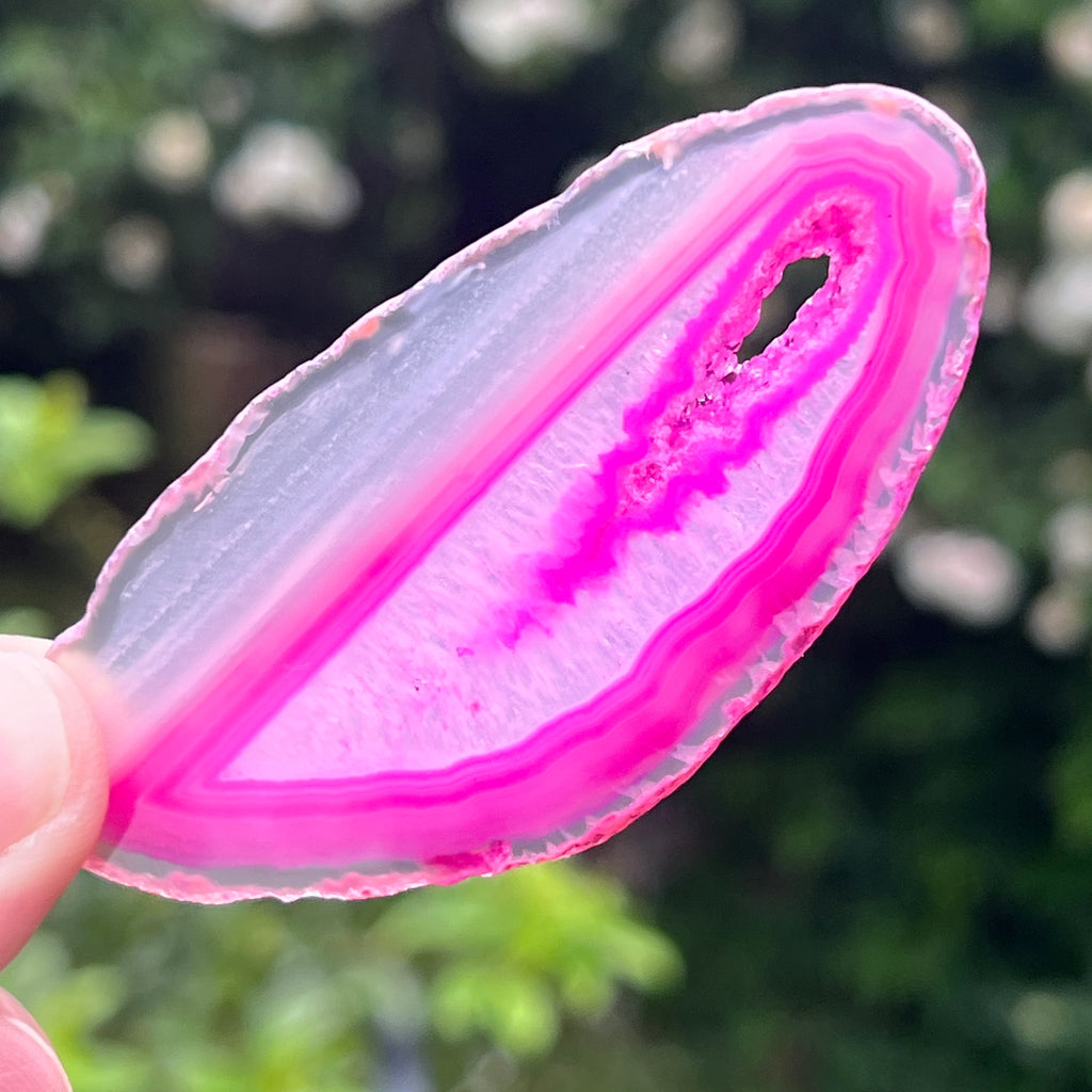 Felie agat roz Brasil m7, pietre semipretioase - druzy.ro 2 