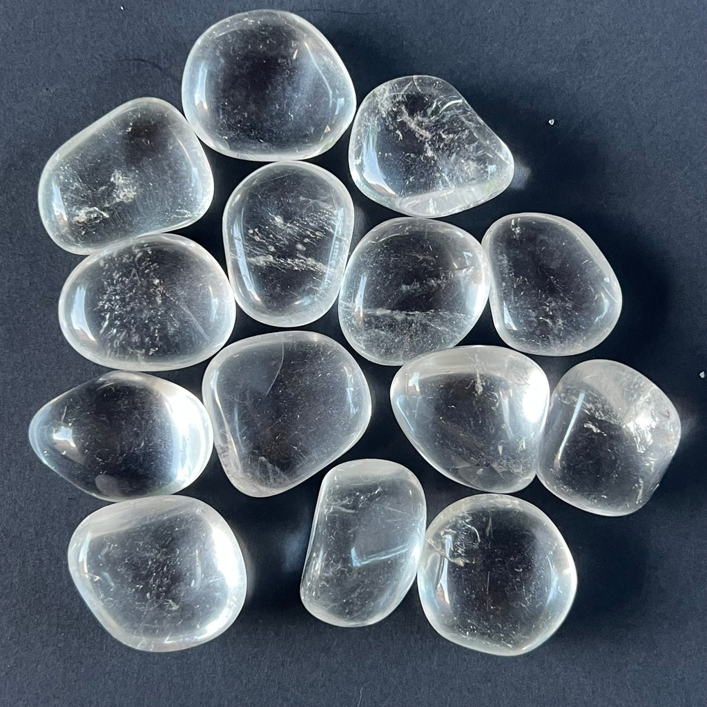 Cristal de stanca/ cuart incolor piatra rulata 3 cm L, pietre semipretioase - druzy.ro 1