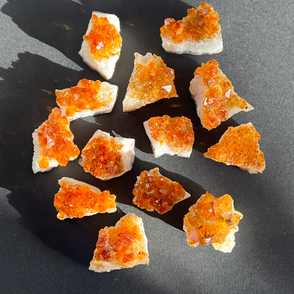 Cluster citrin 3 -3.5 cm, piatra bruta citrin, druzy.ro, cristale 2