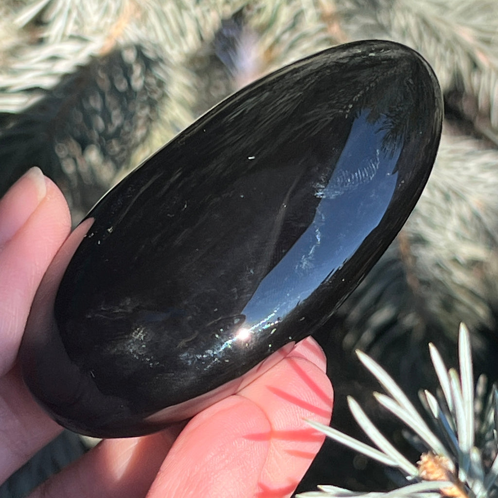 Obsidian curcubeu palmstone L model 9, pietre semipretioase - druzy.ro 2 