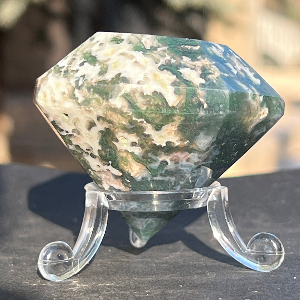Agat muschi / moss diamant model 3, druzy.ro, cristale 8