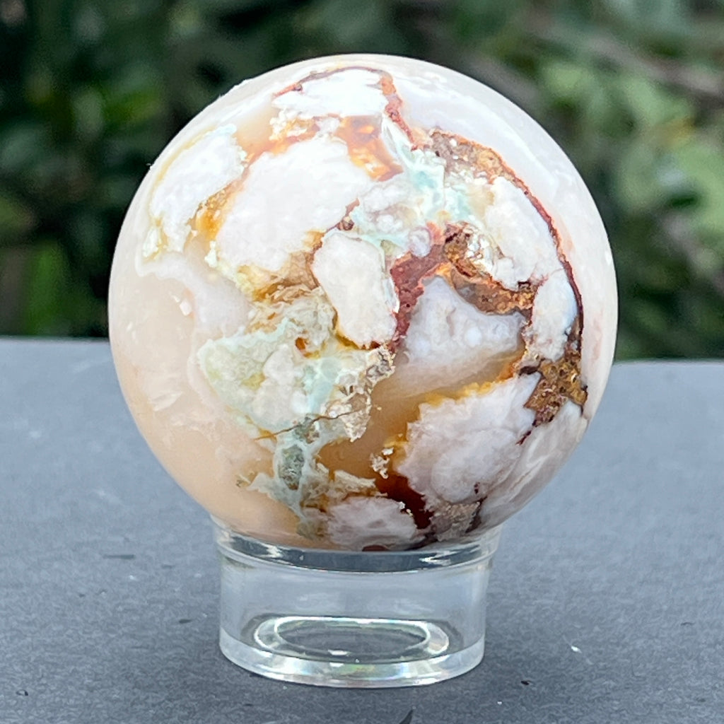 Sfera Agat coral floare din Madagascar model 1, pietre semipretioase - druzy.ro 2 