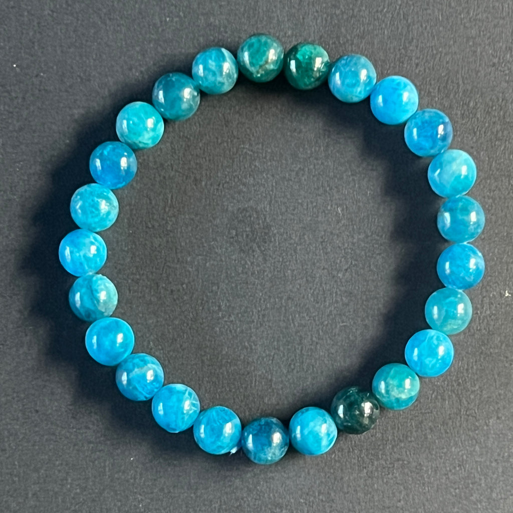 Bratara apatit 8 mm, pietre semipretioase - druzy.ro 1 