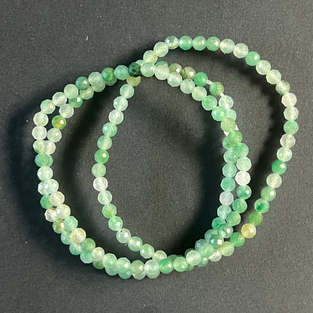 Bratara prehnit fatetata 4 mm, pietre semipretioase - druzy.ro 1 