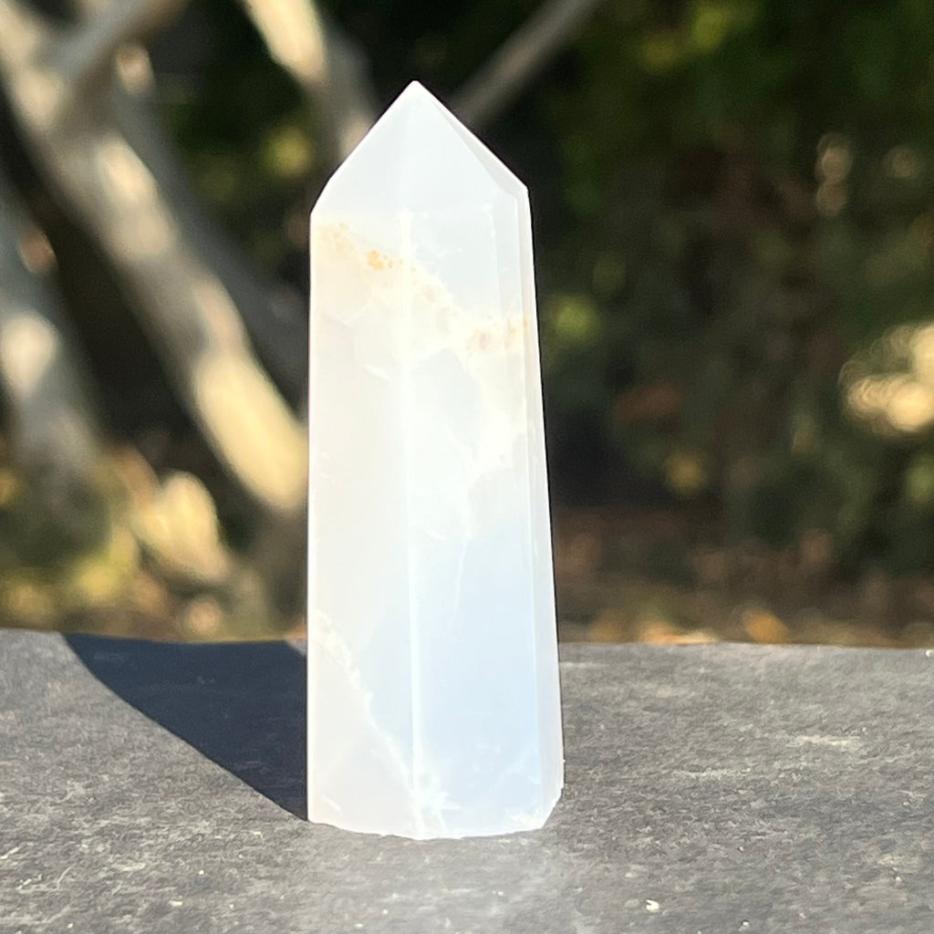 Obelisc calcedonie albastra model 5, druzy.ro, cristale 1