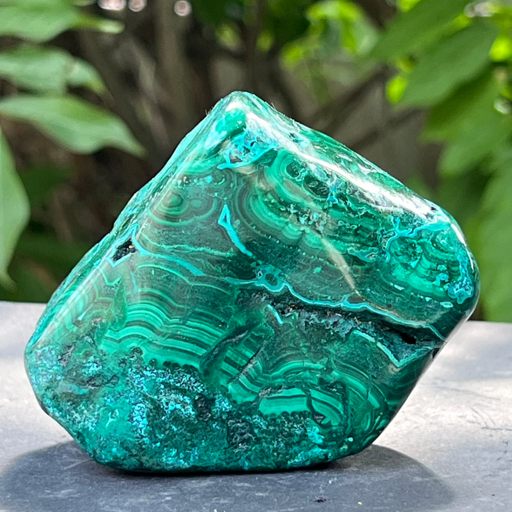 Malacola malachit cu crisocola piatra polisata model 2, pietre semipretioase - druzy.ro 2 