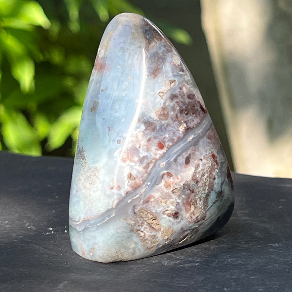 Calcedonie cu crom albastru-verzuie din Zimbabwe -forma libera| Model 9, pietre semipretioase - druzy.ro 2 