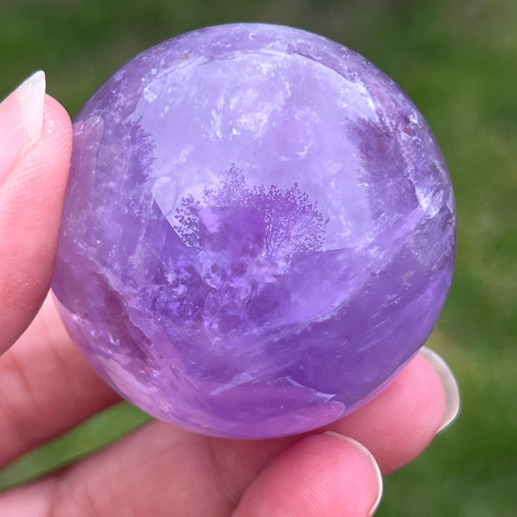 Sfera ametist AA din Brazilia model 9, pietre semipretioase - druzy.ro 7 