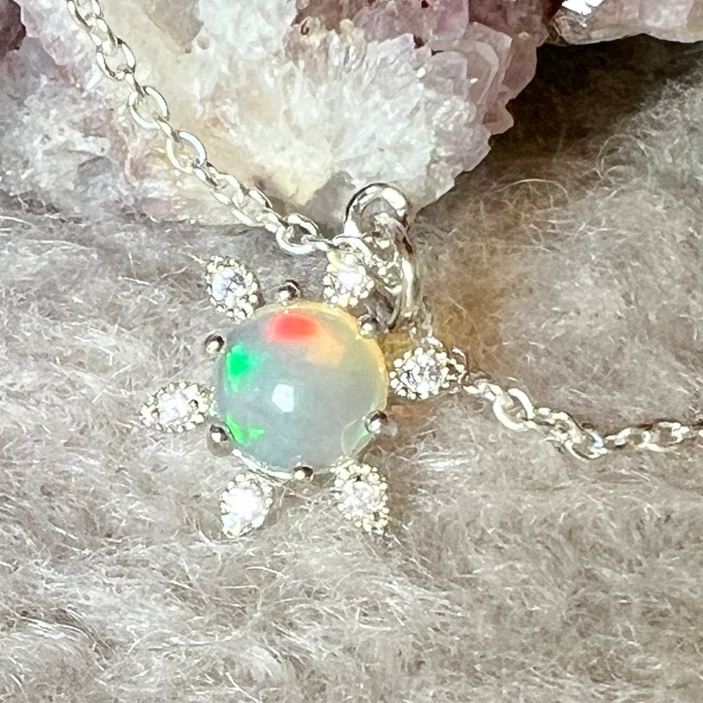 Colier opal din argint Star, druzy.ro, pietre semipretioase 1
