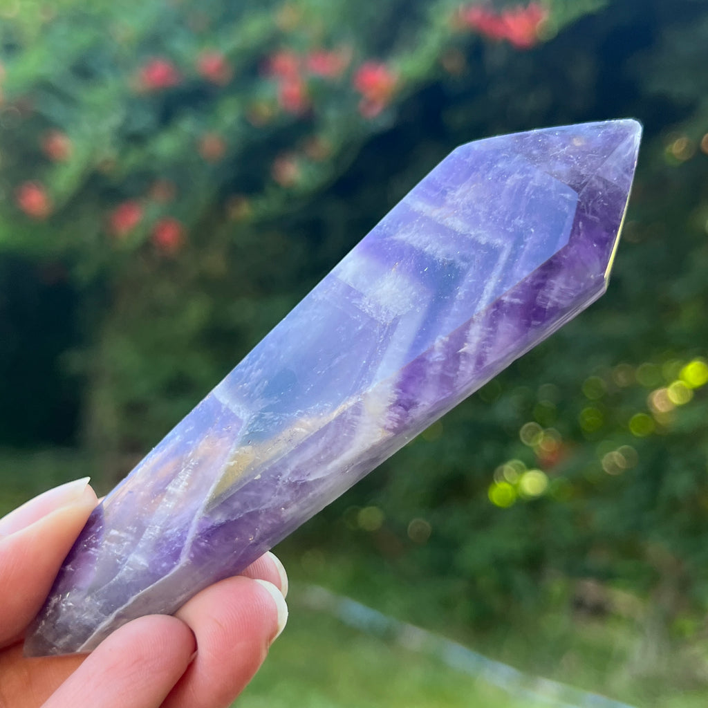 Dublu varf ametist chevron model L4, pietre semipretioase - druzy.ro 3 